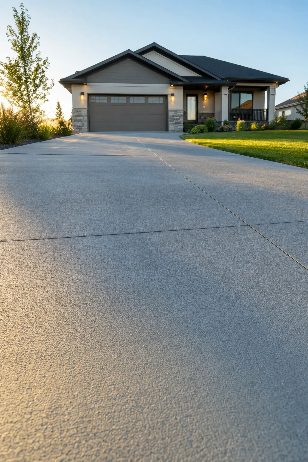 A image of a beautiful concrete driveway leading up to a Daytona Beach house